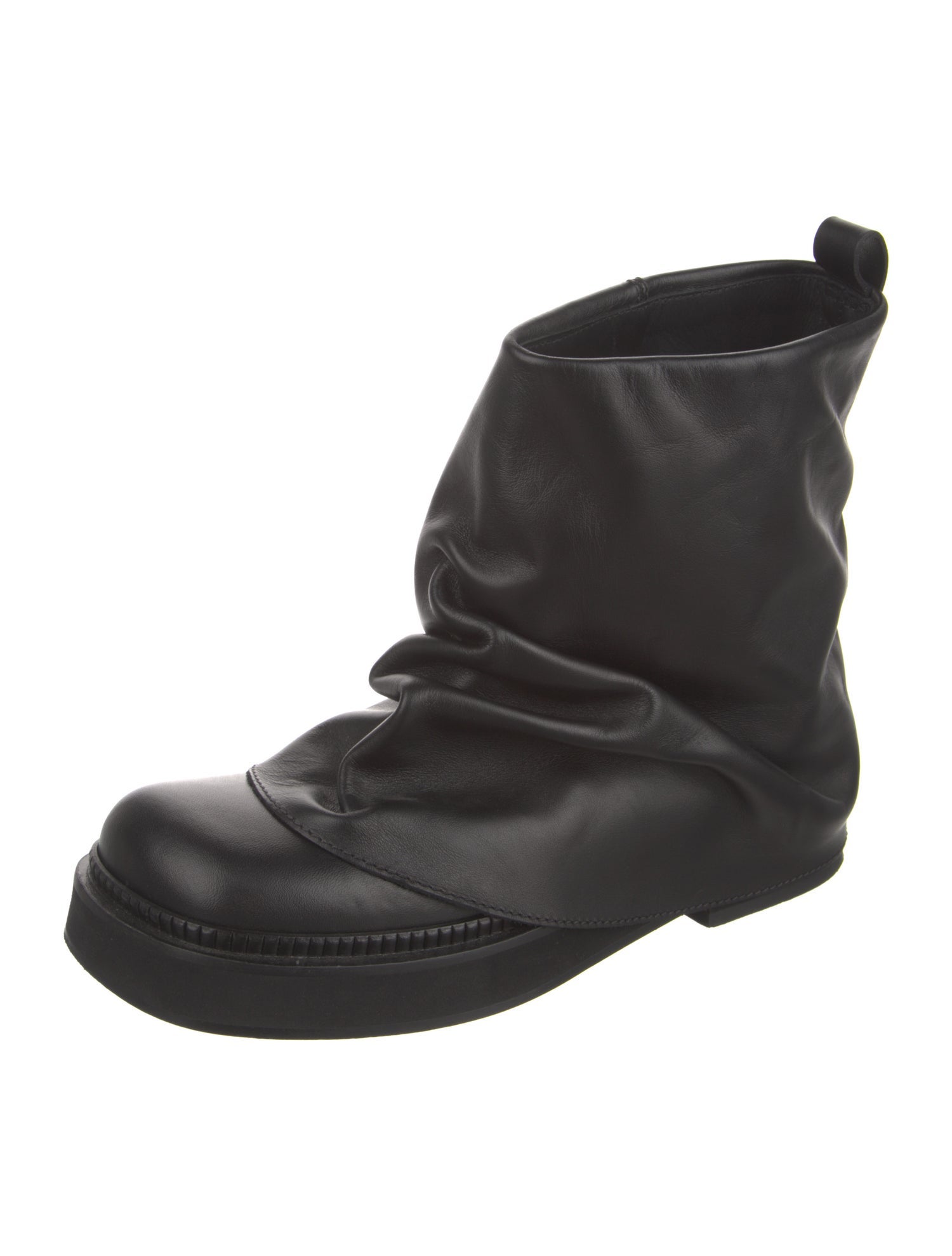 Attico Leather Slouch Boots