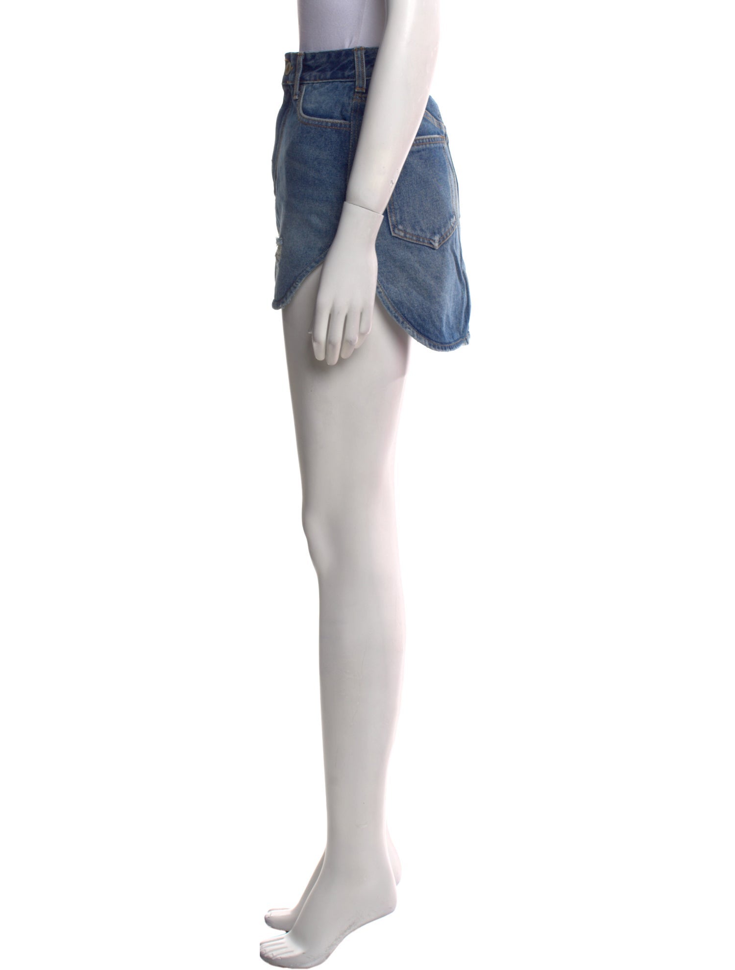 Attico Distressed Accents Mini Skirt