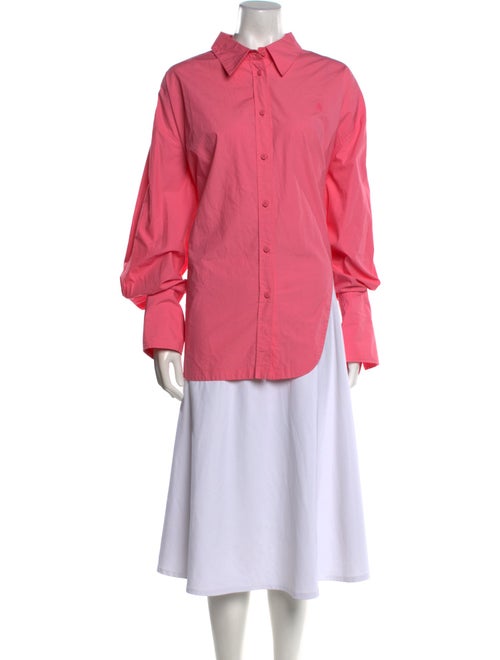 Attico Long Sleeve Button-Up Top