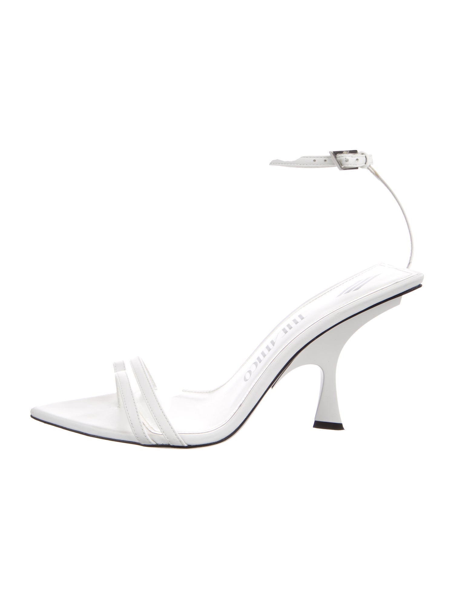 Attico Leather Slides