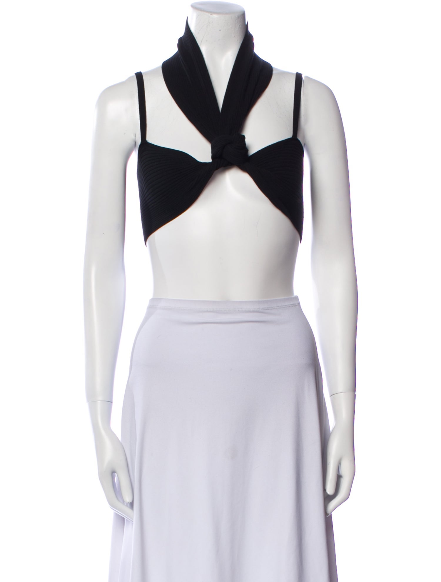 Attico Off-The-Shoulder Short Sleeve Crop Top