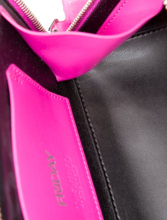 Attico Leather Top Handle Bag