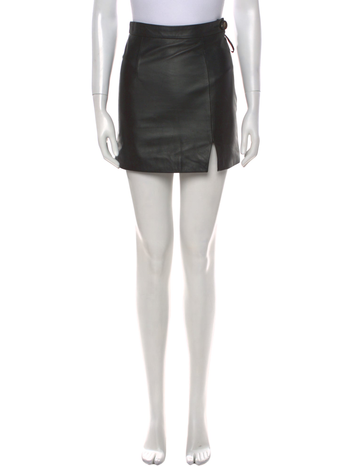 Attico Lamb Leather Mini Skirt