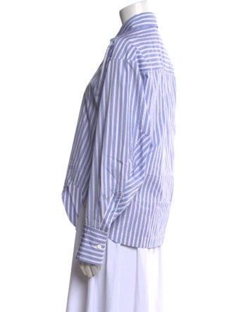 Attico Striped Long Sleeve Button-Up Top
