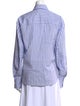 Attico Striped Long Sleeve Button-Up Top