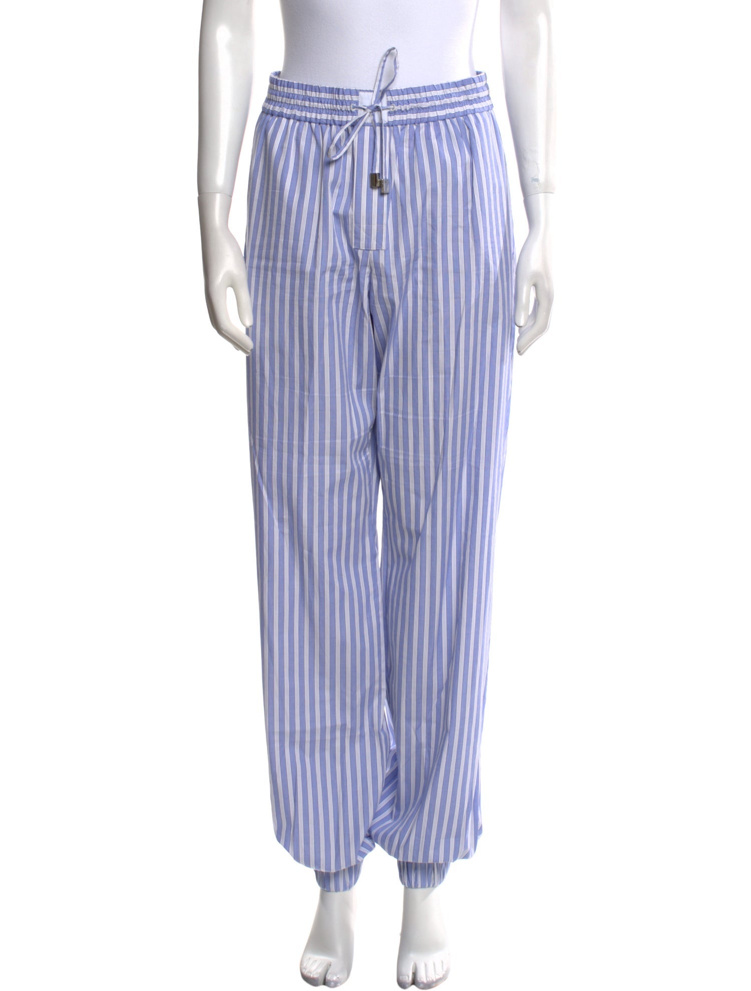 Attico Striped Skinny Leg Pants