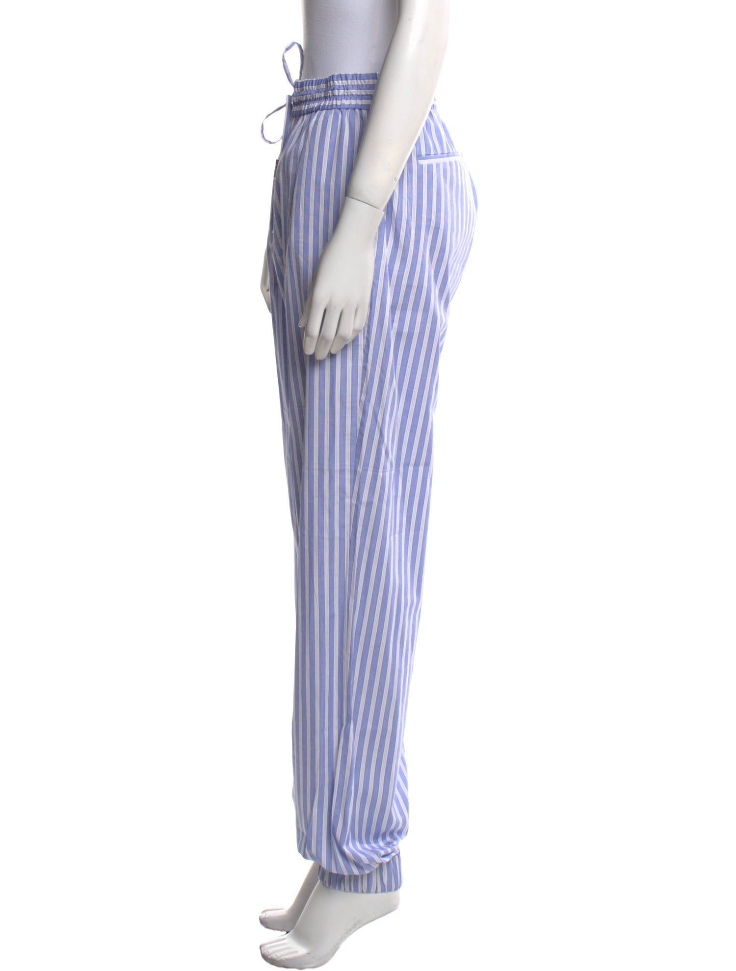Attico Striped Skinny Leg Pants