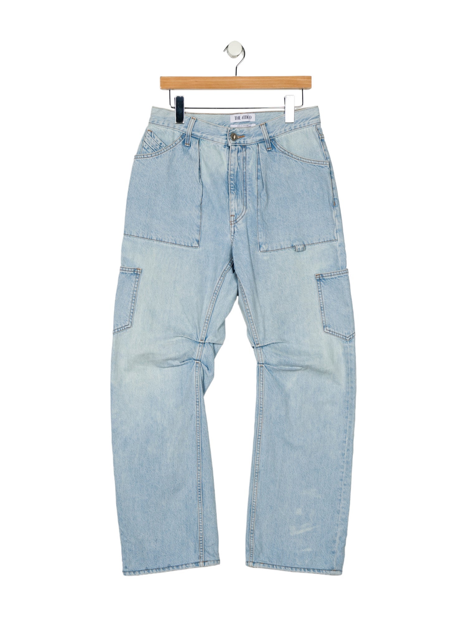 Attico High-Rise Wide Leg Jeans