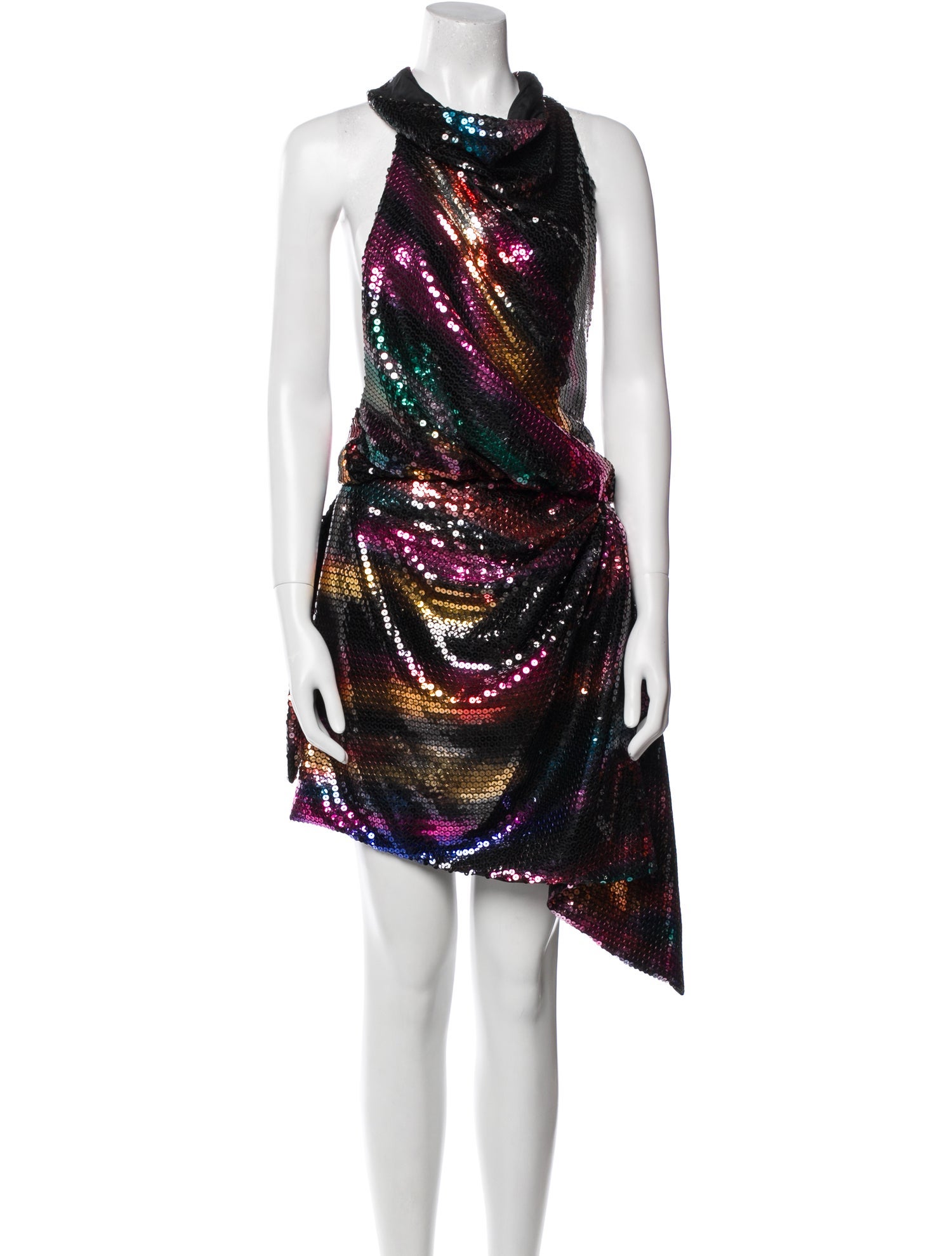 Attico Printed Midi Length Dress