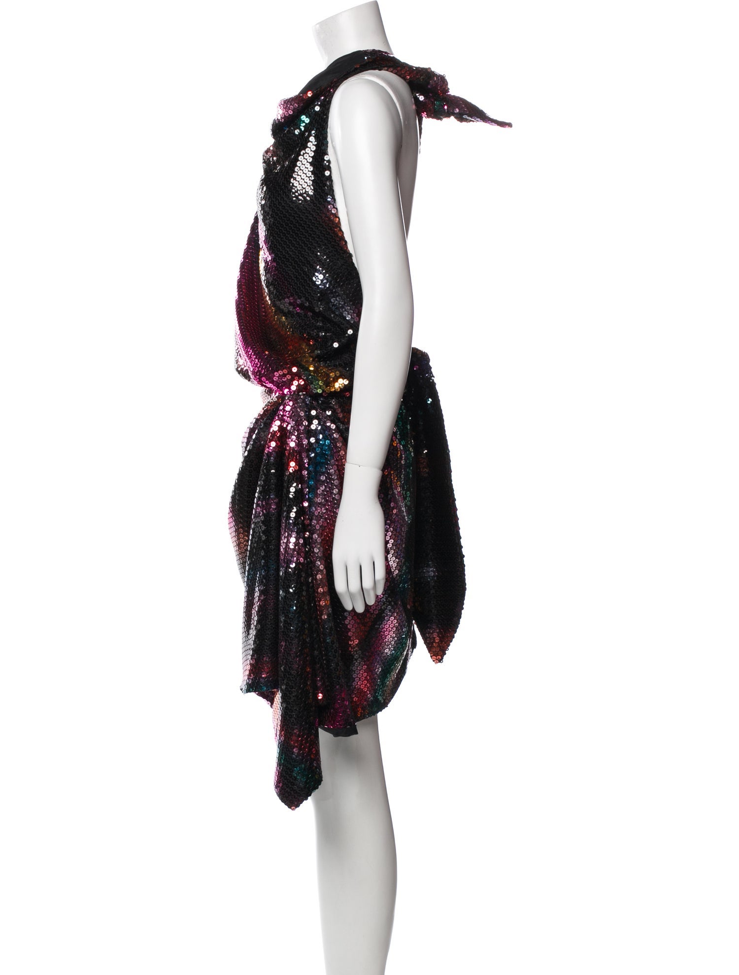 Attico Printed Midi Length Dress