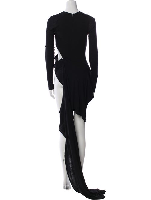 Attico Virgin Wool Bateau Neckline Jumpsuit