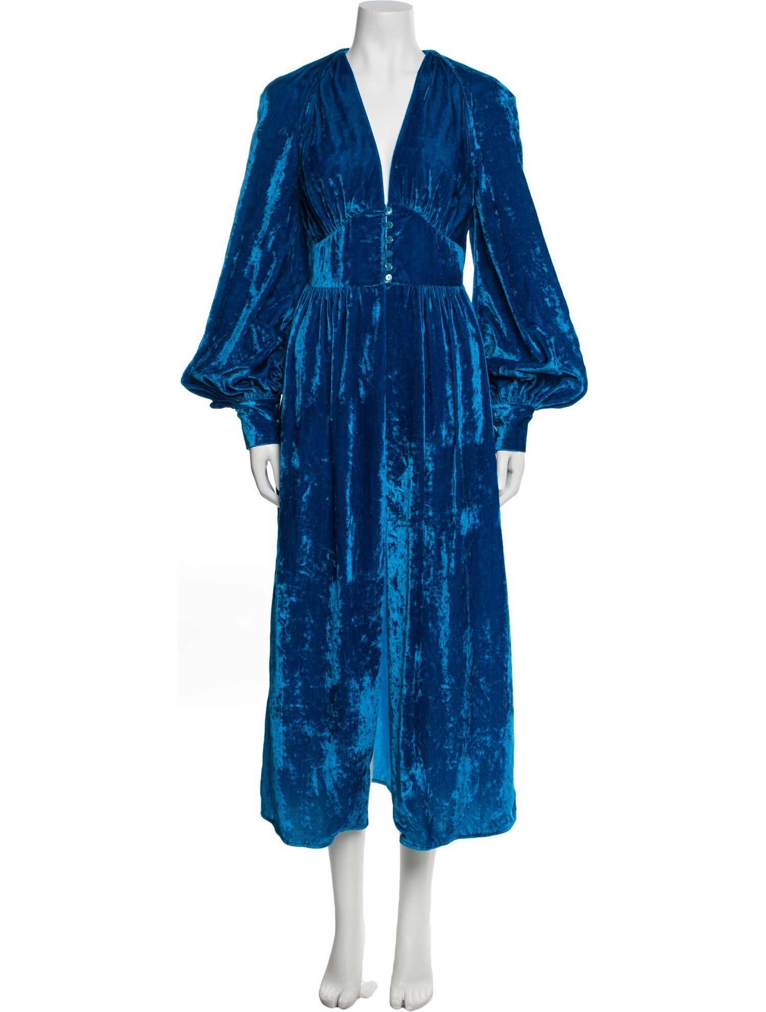 Attico Velvet Long Dress