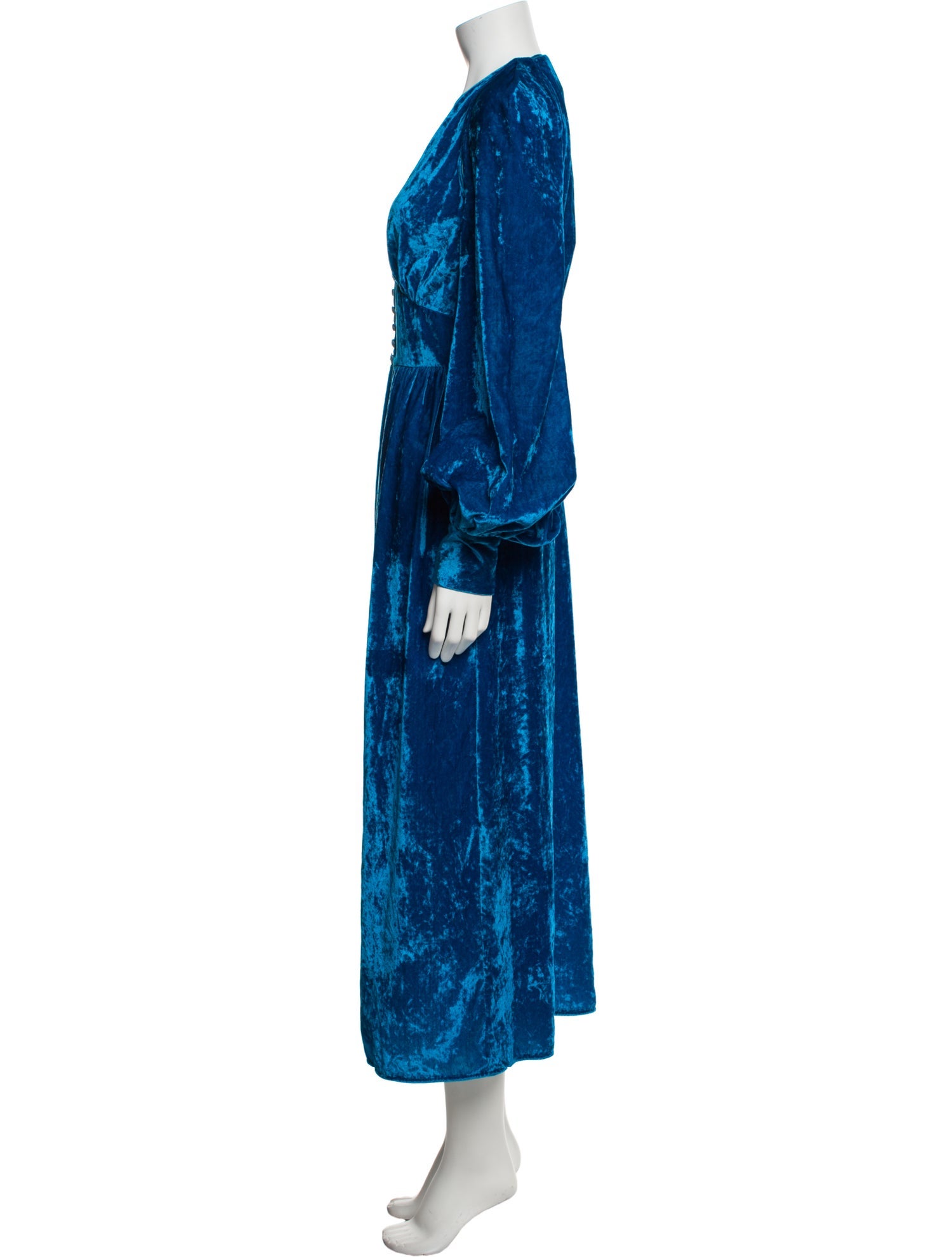 Attico Velvet Long Dress