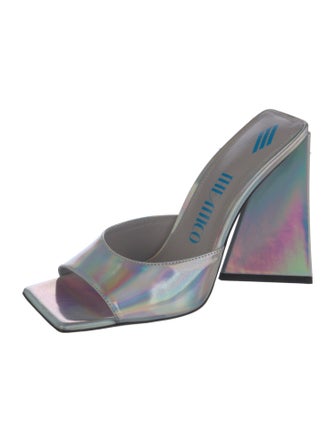 Attico Leather Slides