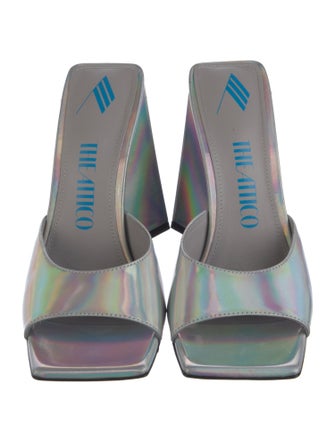 Attico Leather Slides