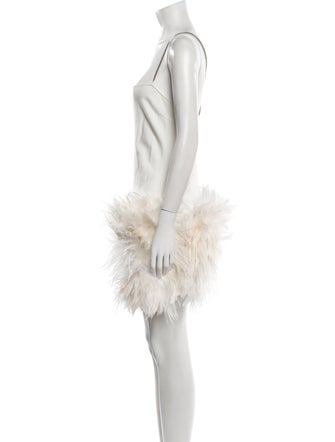 Attico Square Neckline Mini Dress