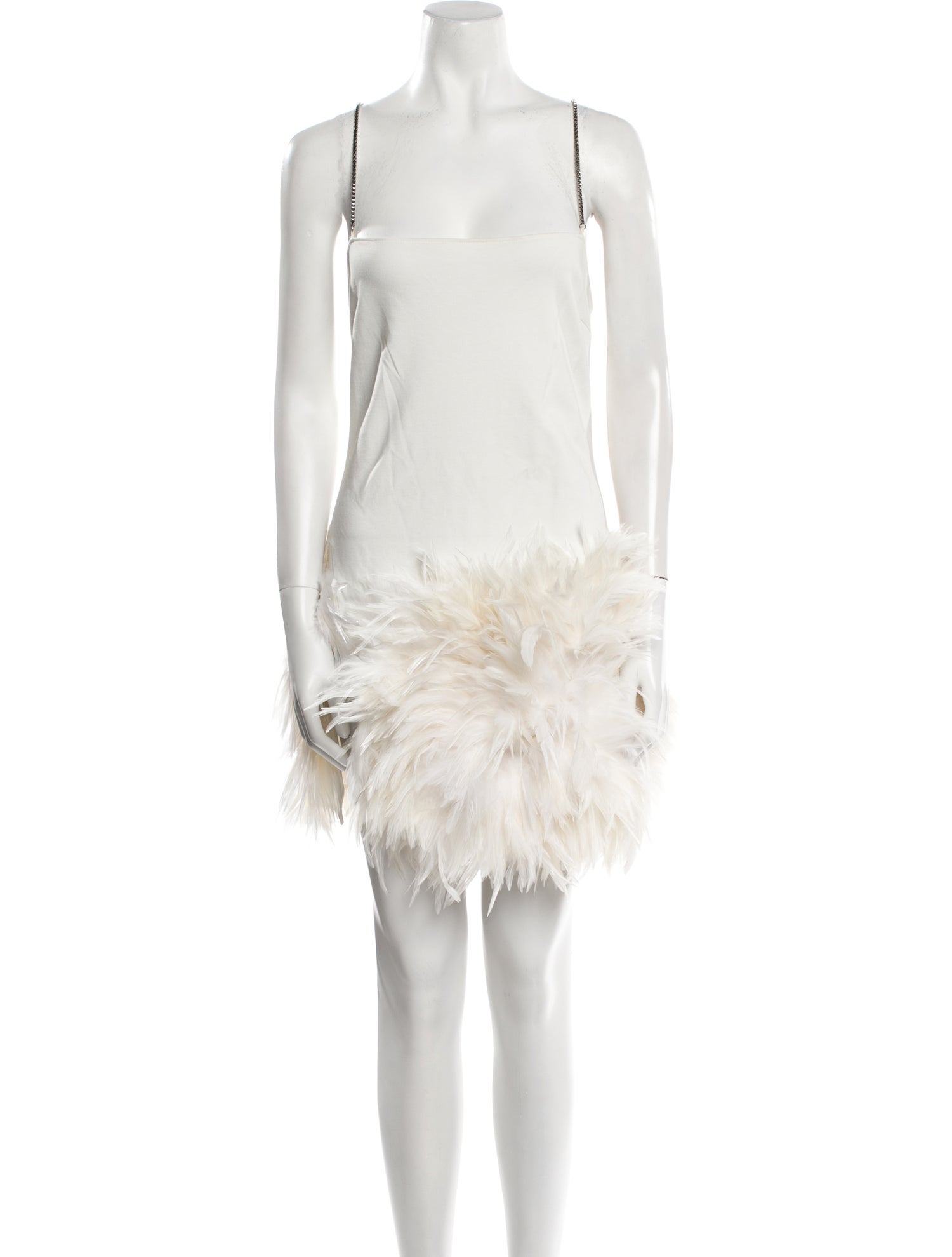 Attico Square Neckline Mini Dress