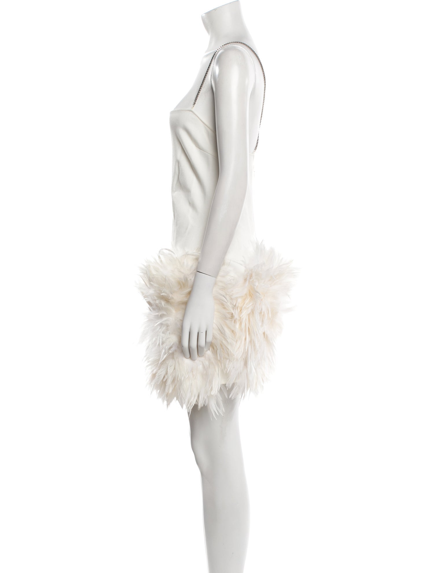 Attico Square Neckline Mini Dress