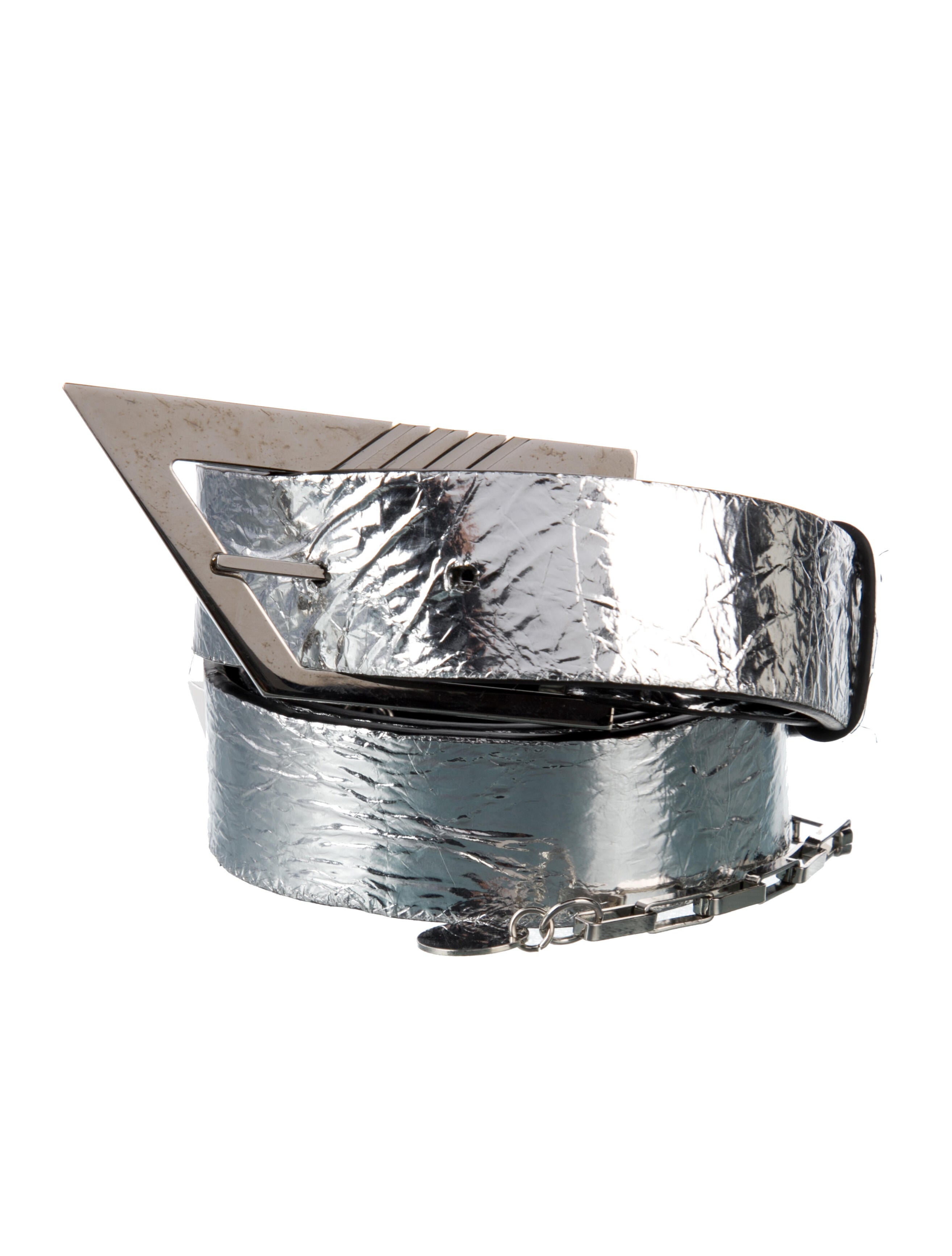 Attico Festival Quadri Leather Waist Belt