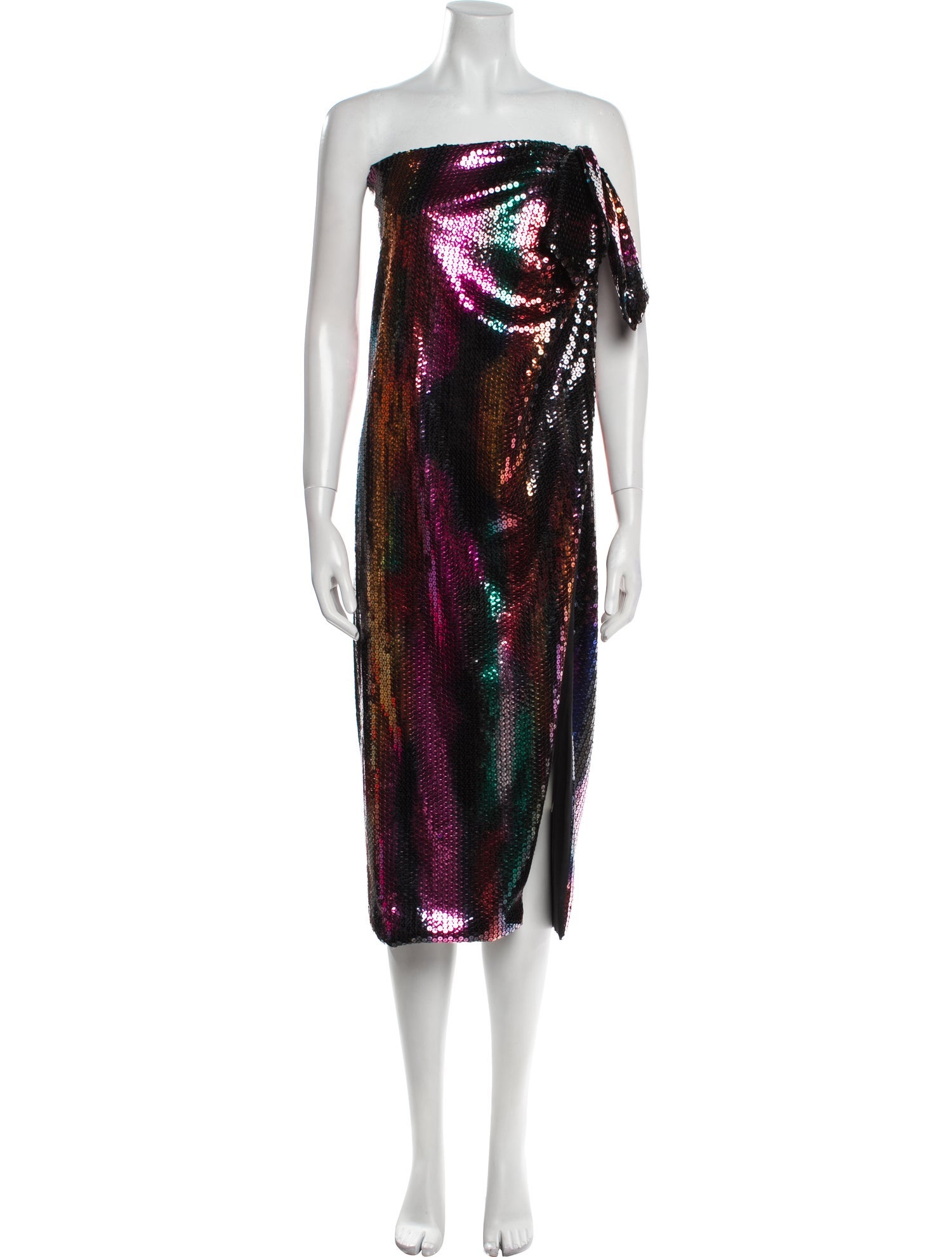 Attico Printed Knee-Length Dress
