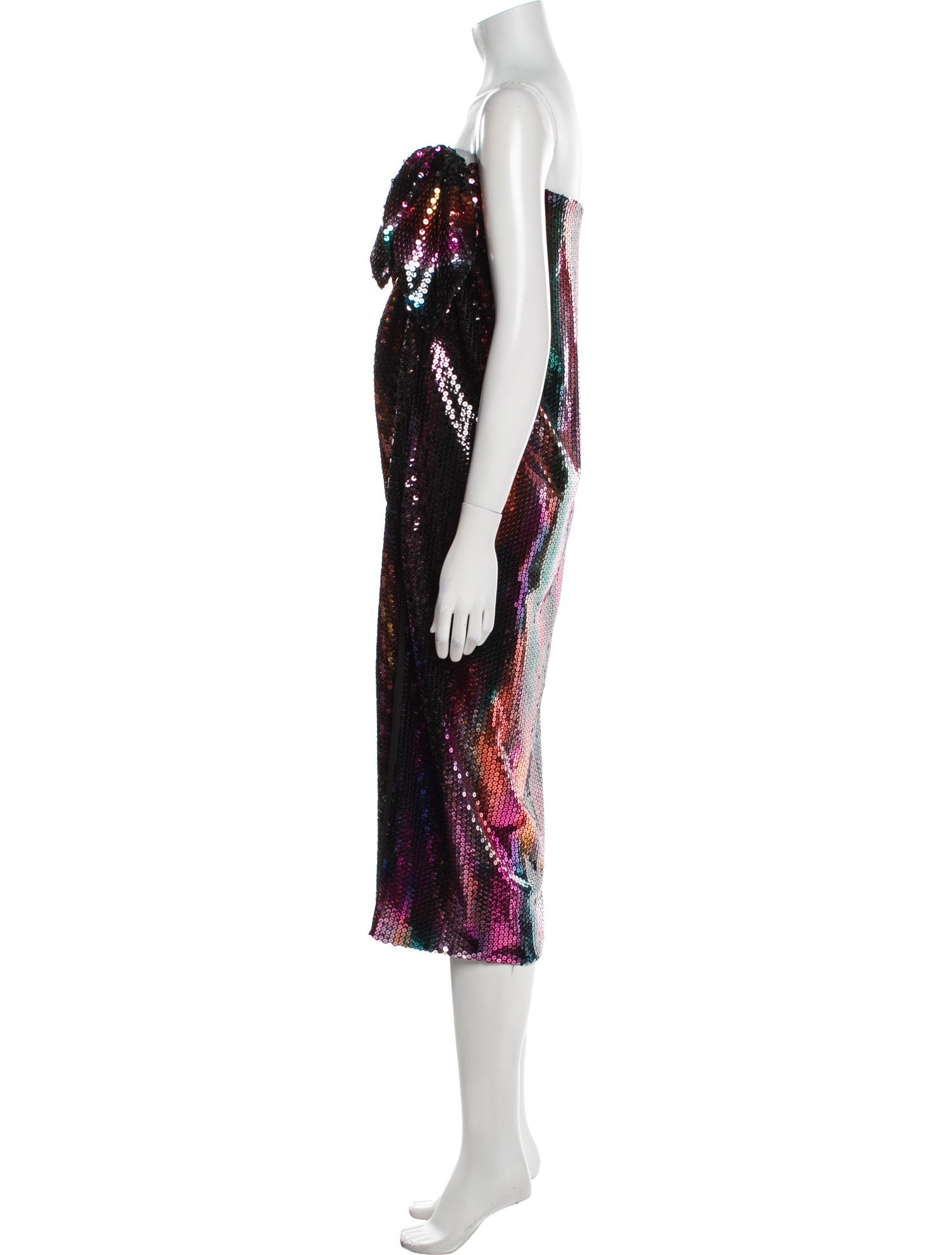 Attico Printed Knee-Length Dress
