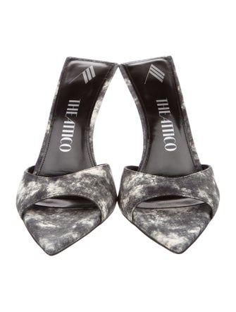 Attico Leather Printed Slides