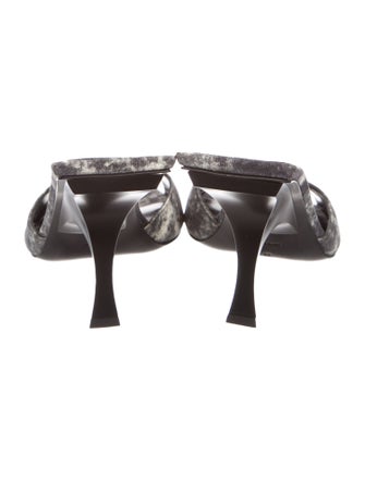 Attico Leather Printed Slides