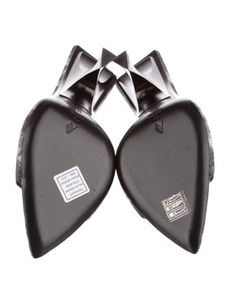 Attico Leather Printed Slides