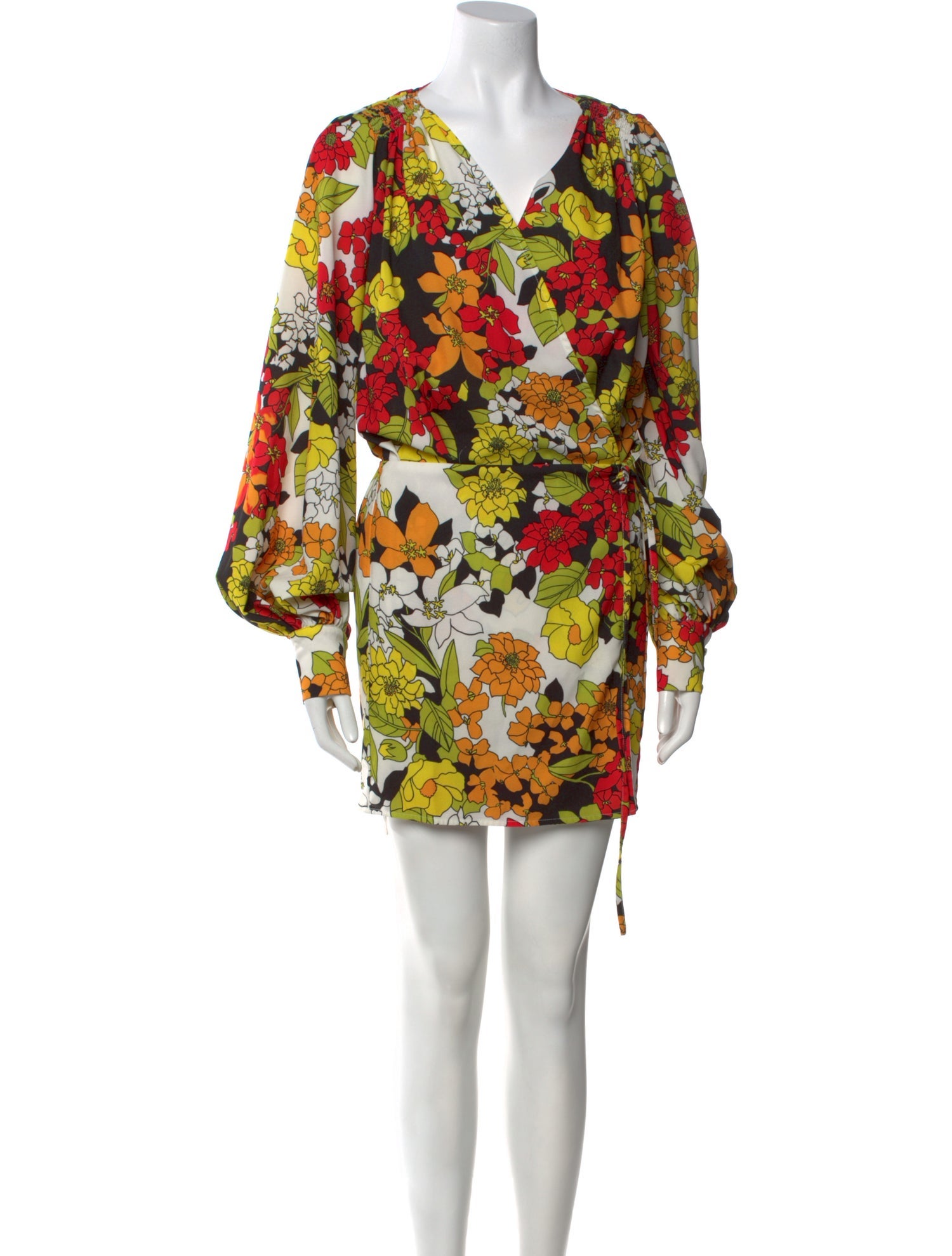 Attico Floral Print Mini Dress