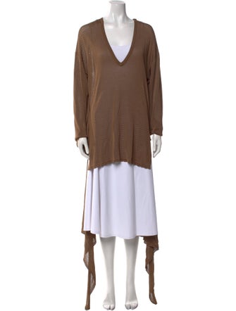 Attico V-Neck Long Sleeve Tunic