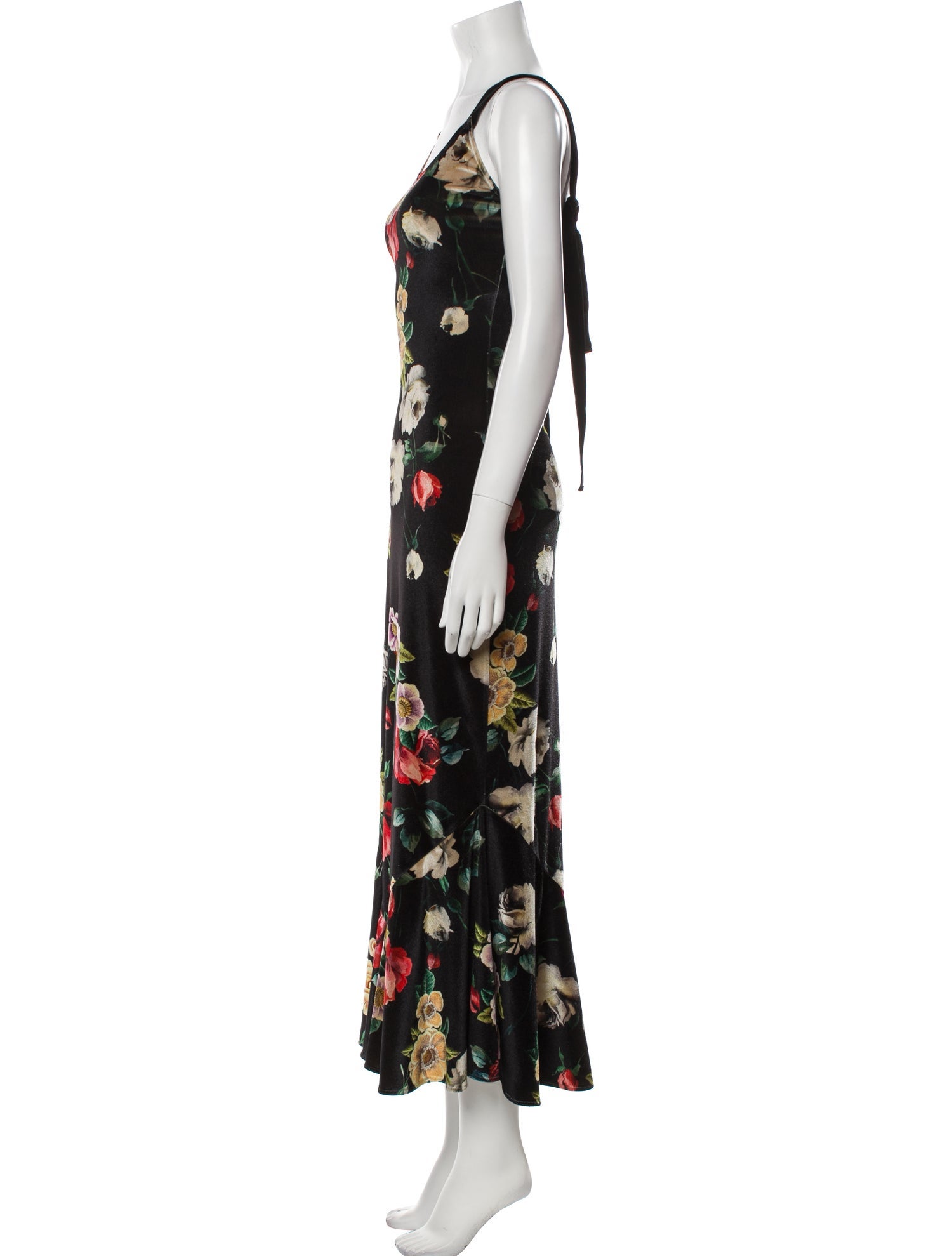 Attico Floral Print Long Dress