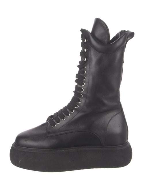 Attico Leather Combat Boots