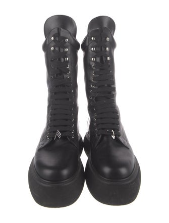 Attico Leather Combat Boots
