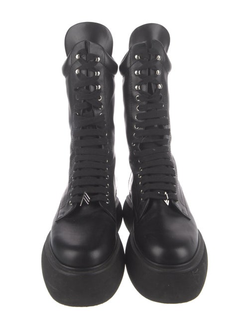 Attico Leather Combat Boots