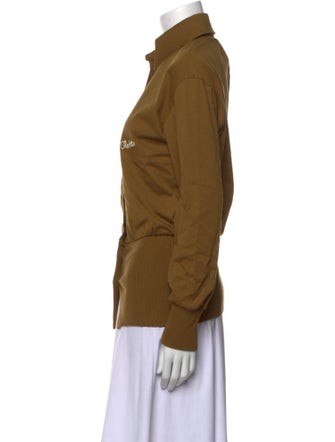 Attico Long Sleeve Button-Up Top