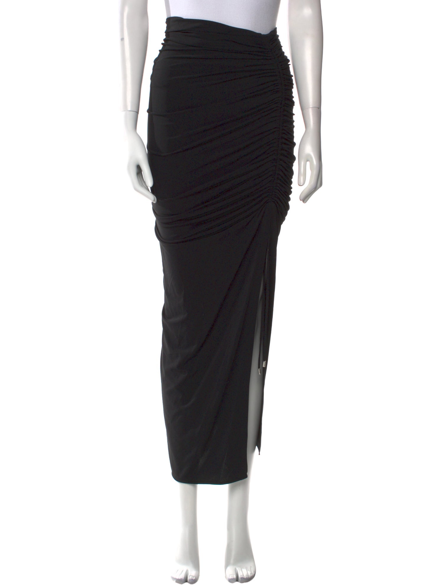 Attico Pleated Accents Midi Length Skirt
