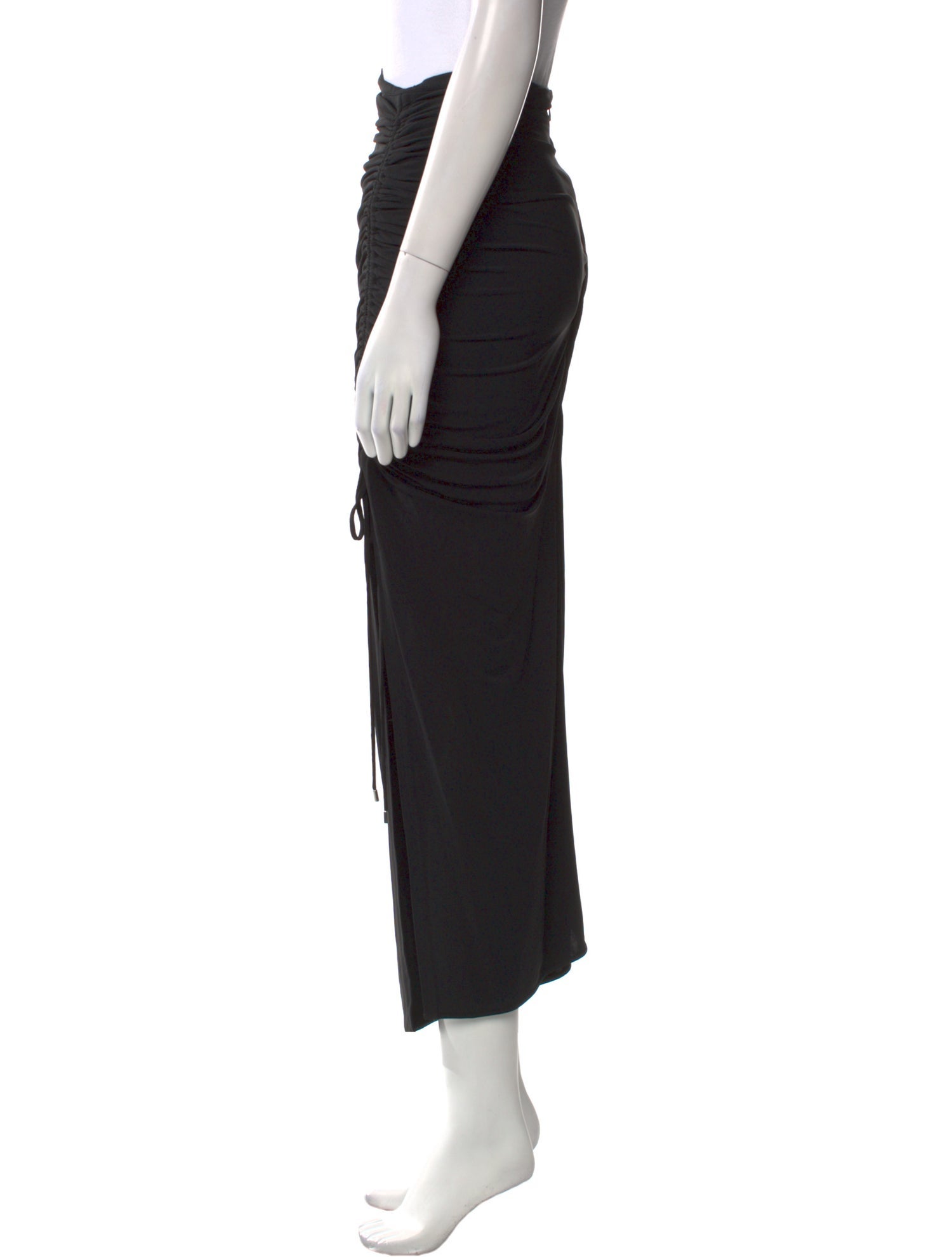 Attico Pleated Accents Midi Length Skirt