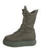Attico Nylon Colorblock Pattern Combat Boots