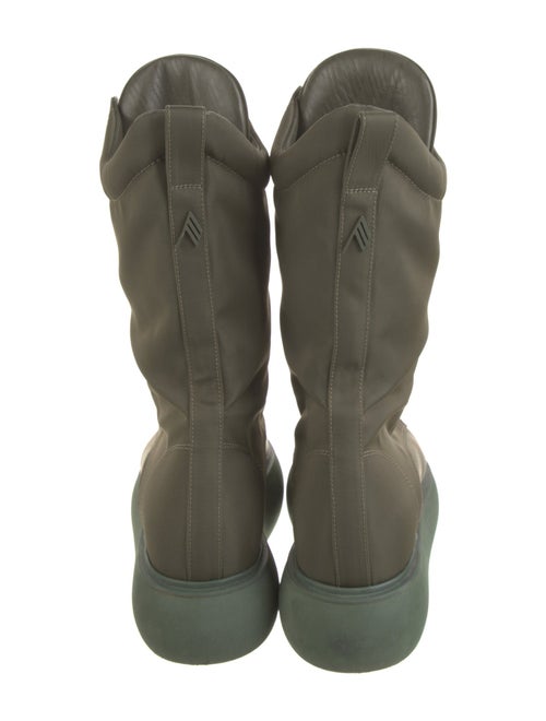 Attico Nylon Colorblock Pattern Combat Boots