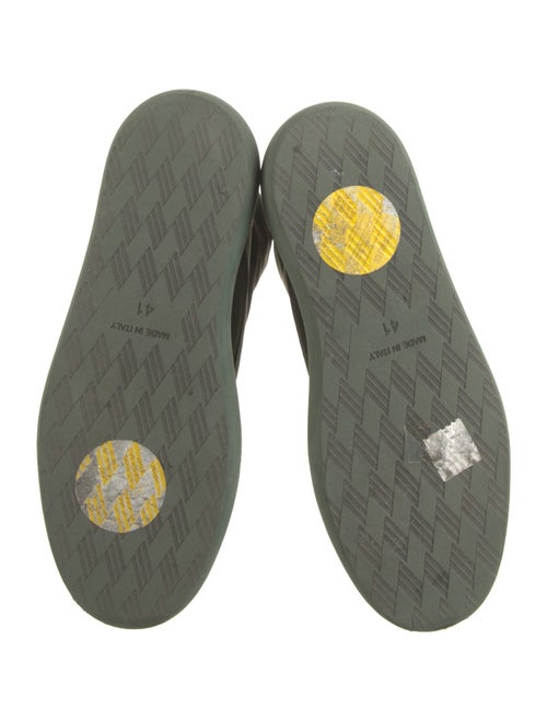 Attico Nylon Colorblock Pattern Combat Boots