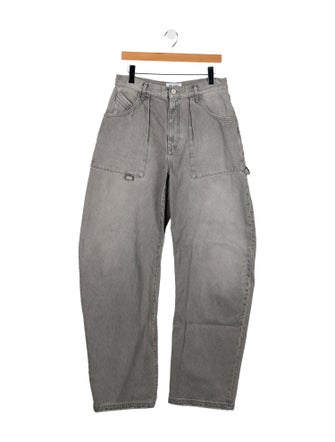 Attico High-Rise Wide Leg Jeans