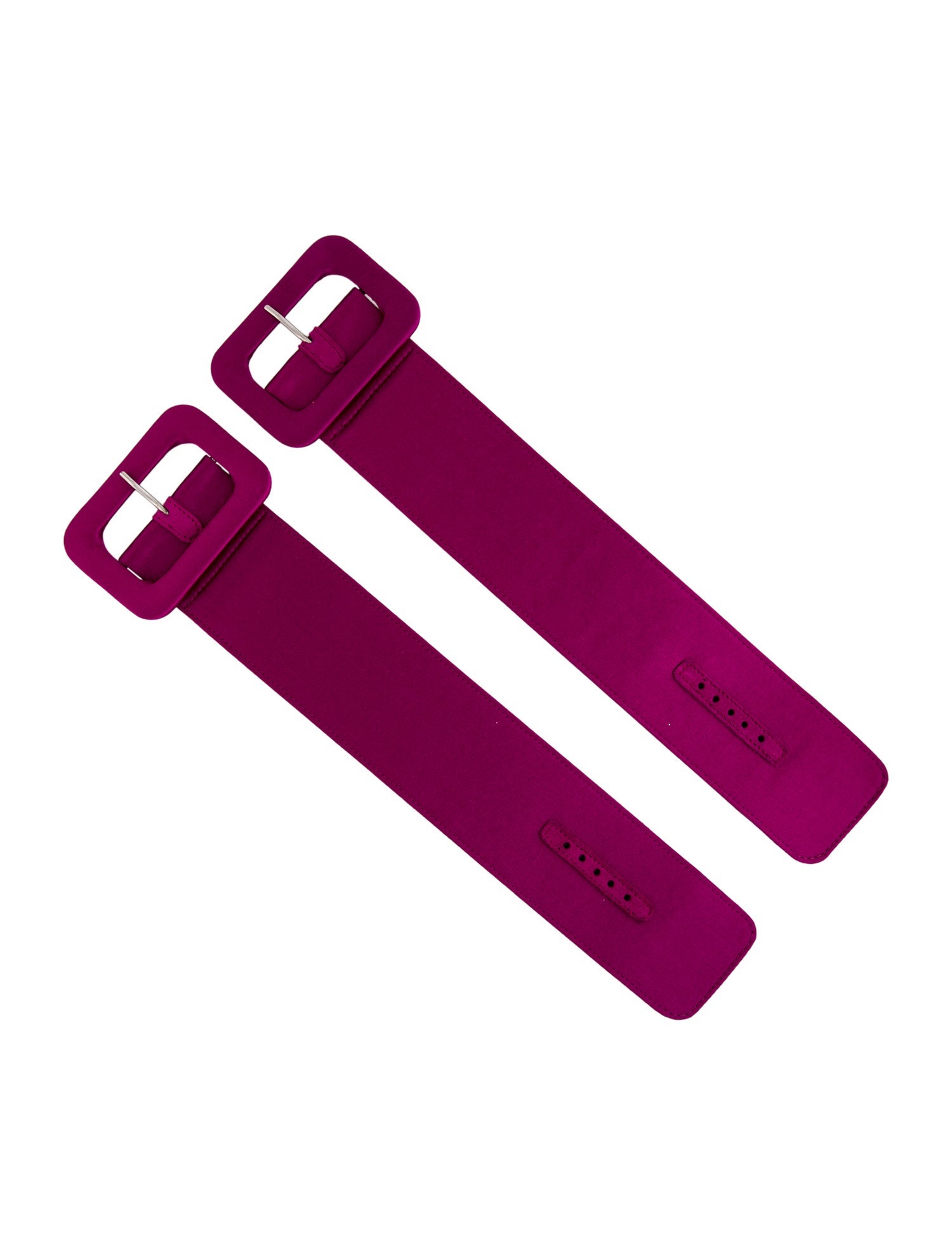 Attico Leather & Satin Buckle Ankle Set