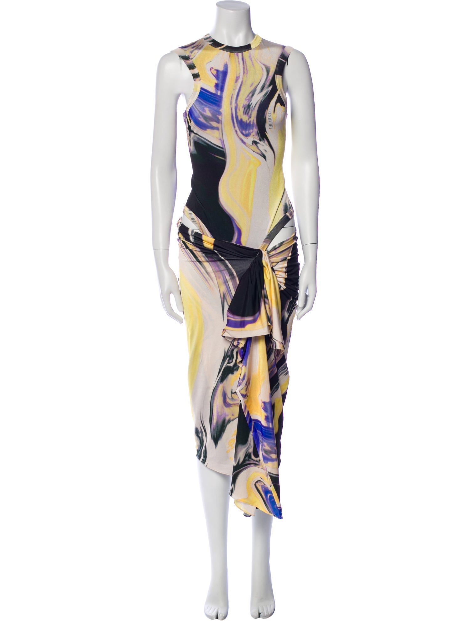 Attico Printed Long Dress w/ Tags