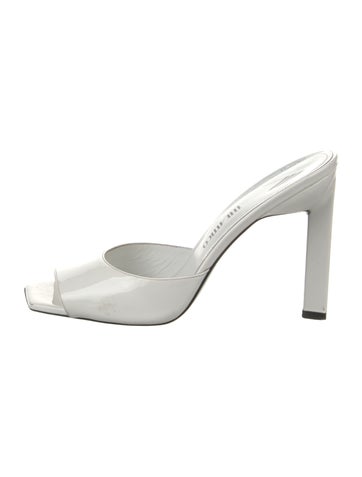 Attico Sandals Patent Leather Slides IT 40 | 10