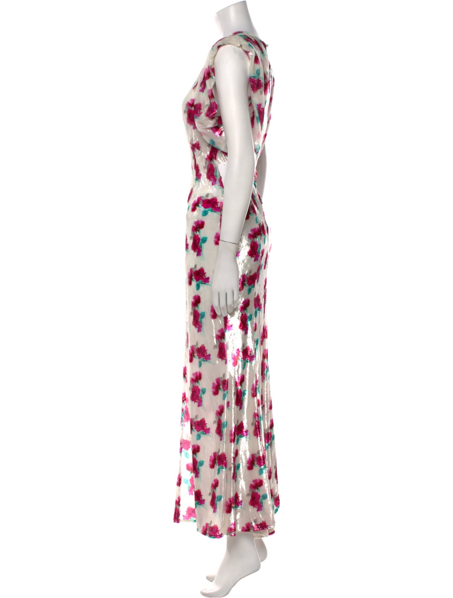 Attico Printed Long Dress w/ Tags