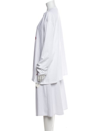 Attico Graphic Print Mock Neck Tunic