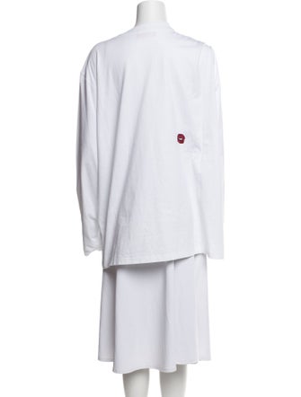 Attico Graphic Print Mock Neck Tunic