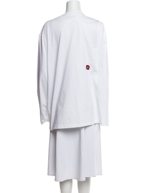 Attico Graphic Print Mock Neck Tunic