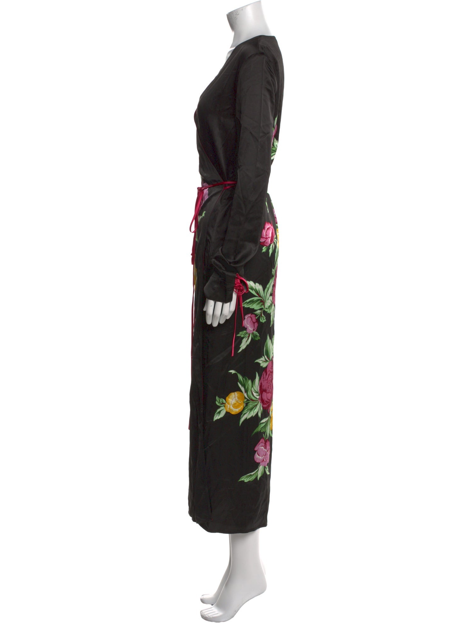 Attico Floral Print Long Dress