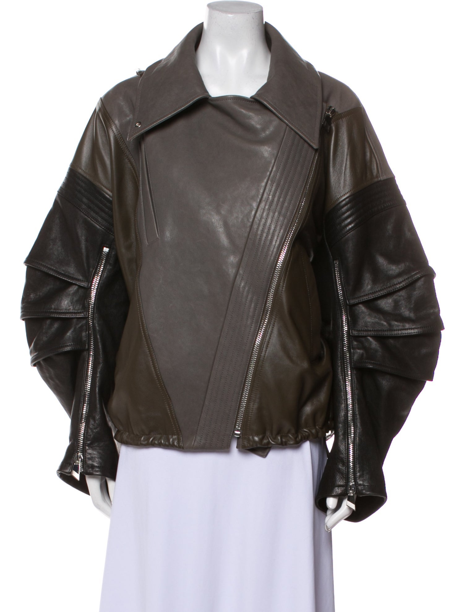Attico Leather Biker Jacket